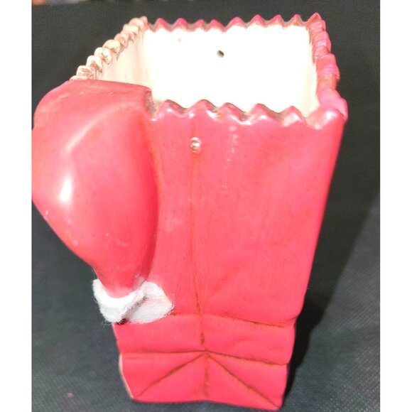 Vintage Christmas Decor Set Santa Plaque Santa Votive Holder Blue Jewelled Ornam - Picture 8 of 13